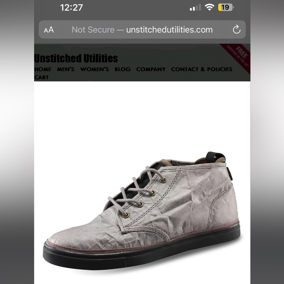 Sustainable Men’s Unstitched Utilities. Mid top shoe - Picture 6 of 6